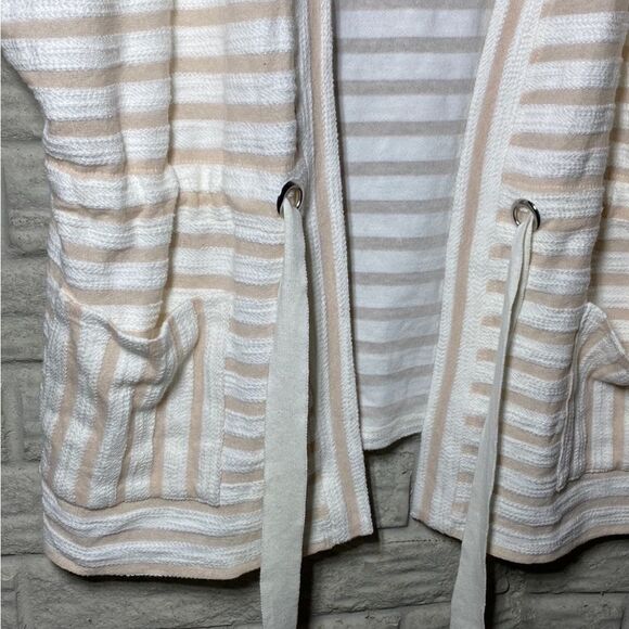 Bobeau Patty Striped Draw-String Waist Cardigan - Picture 6 of 8